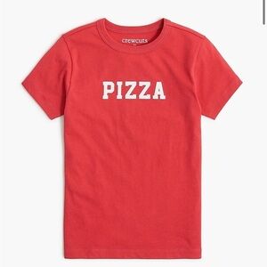 J crew rusted red Boys' "I love pizza" graphic tee